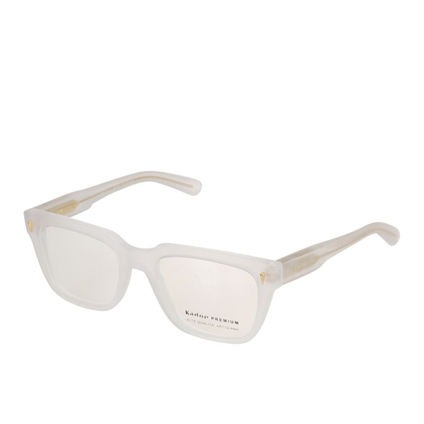 Premium 13-53 Translucent Frosted Eyeglasses with Gold Accents