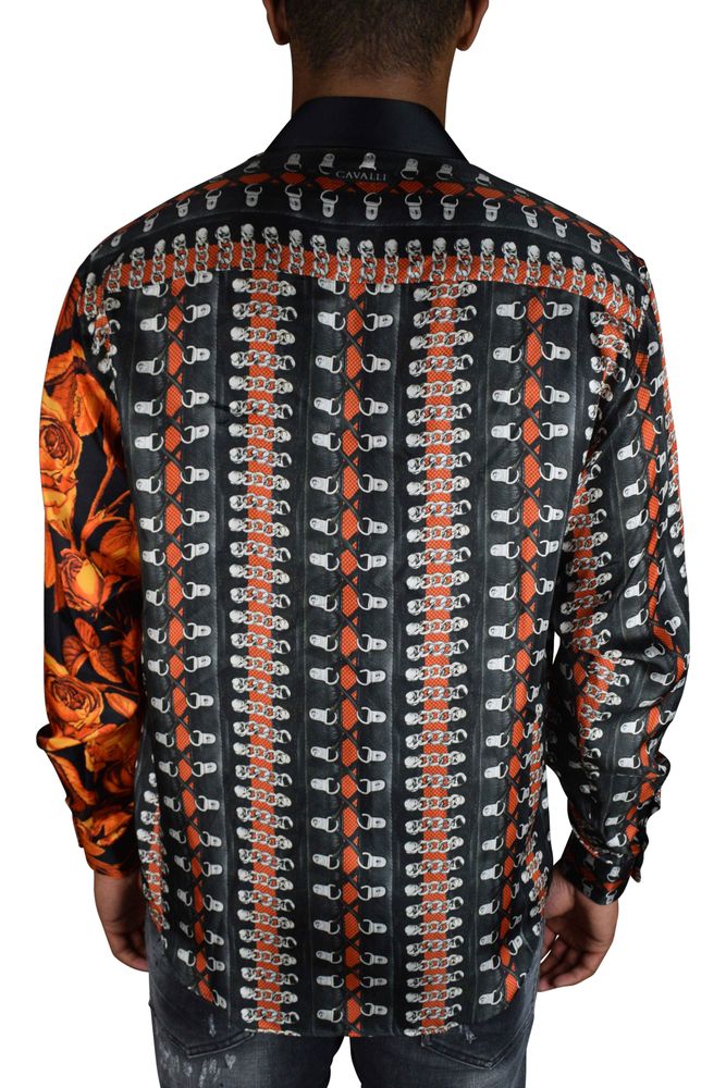 Floral Bondage Print Silk Shirt
