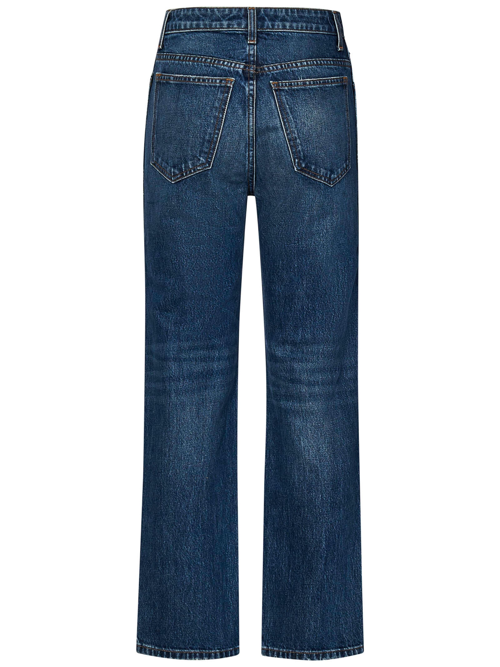 Faded Blue Cropped Jeans