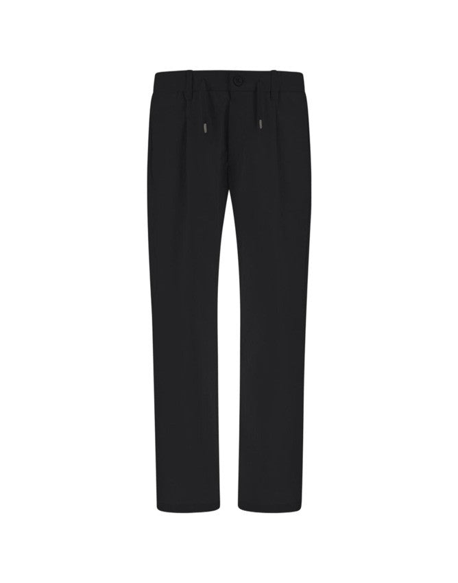Versatile Black Trousers With Elastic Waistband