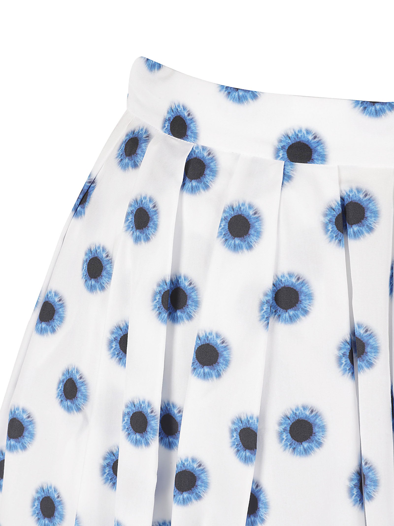 Pleated Floral Motif Skirt