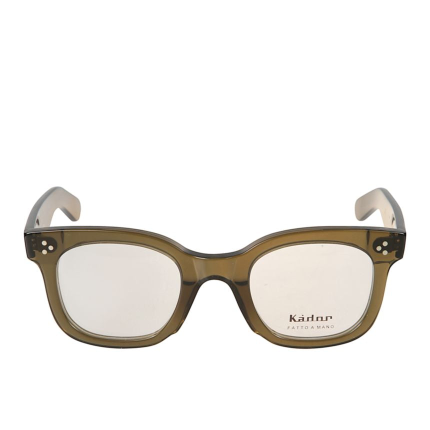 Heritage Bold Rectangular Eyeglasses with Translucent Brown Finish