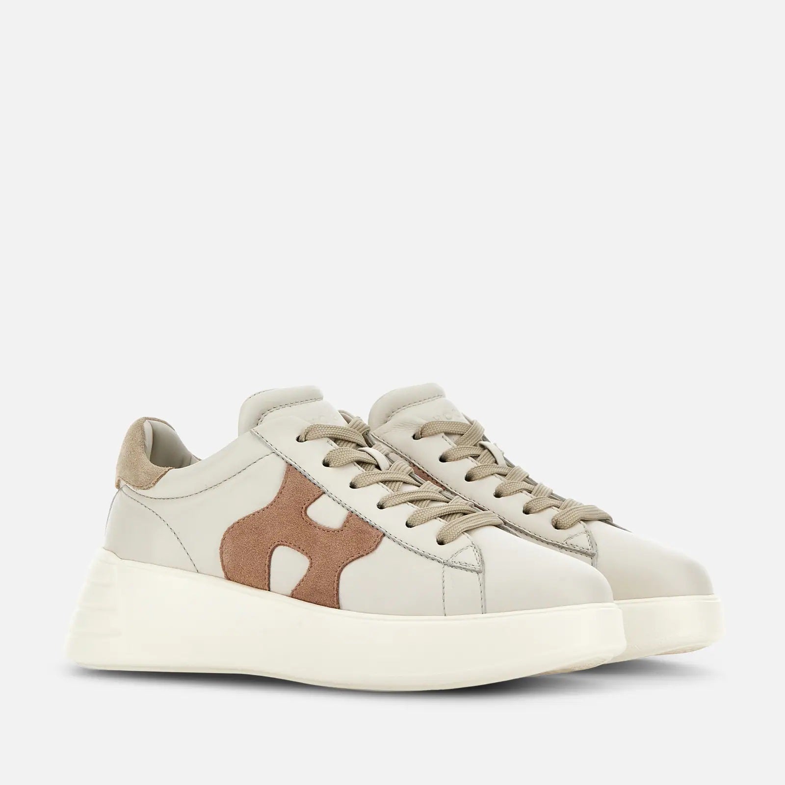 Rebel H562 Lace-Up Sneakers in Sheepskin and Calfskin