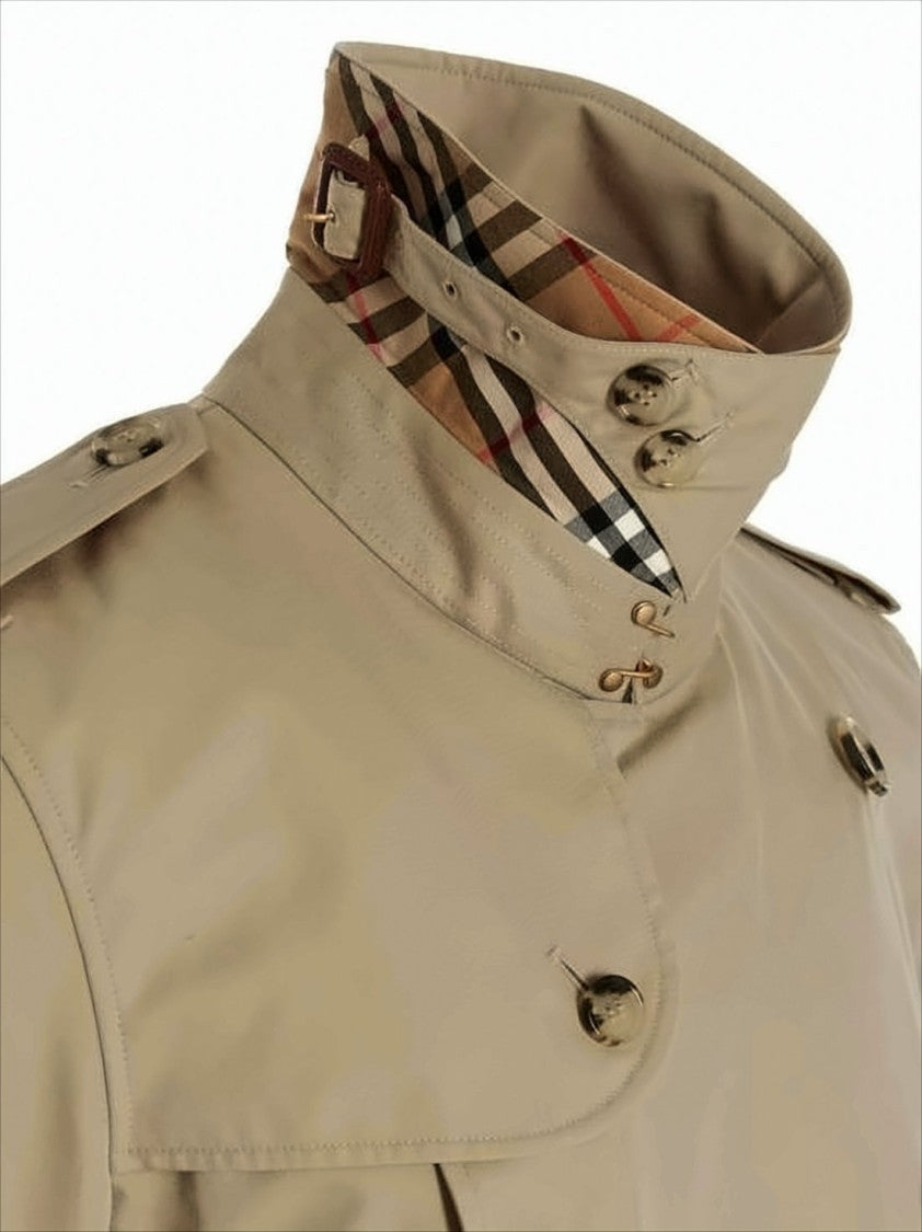 Classic Double-Breasted Trench Coat With Signature Check Interior