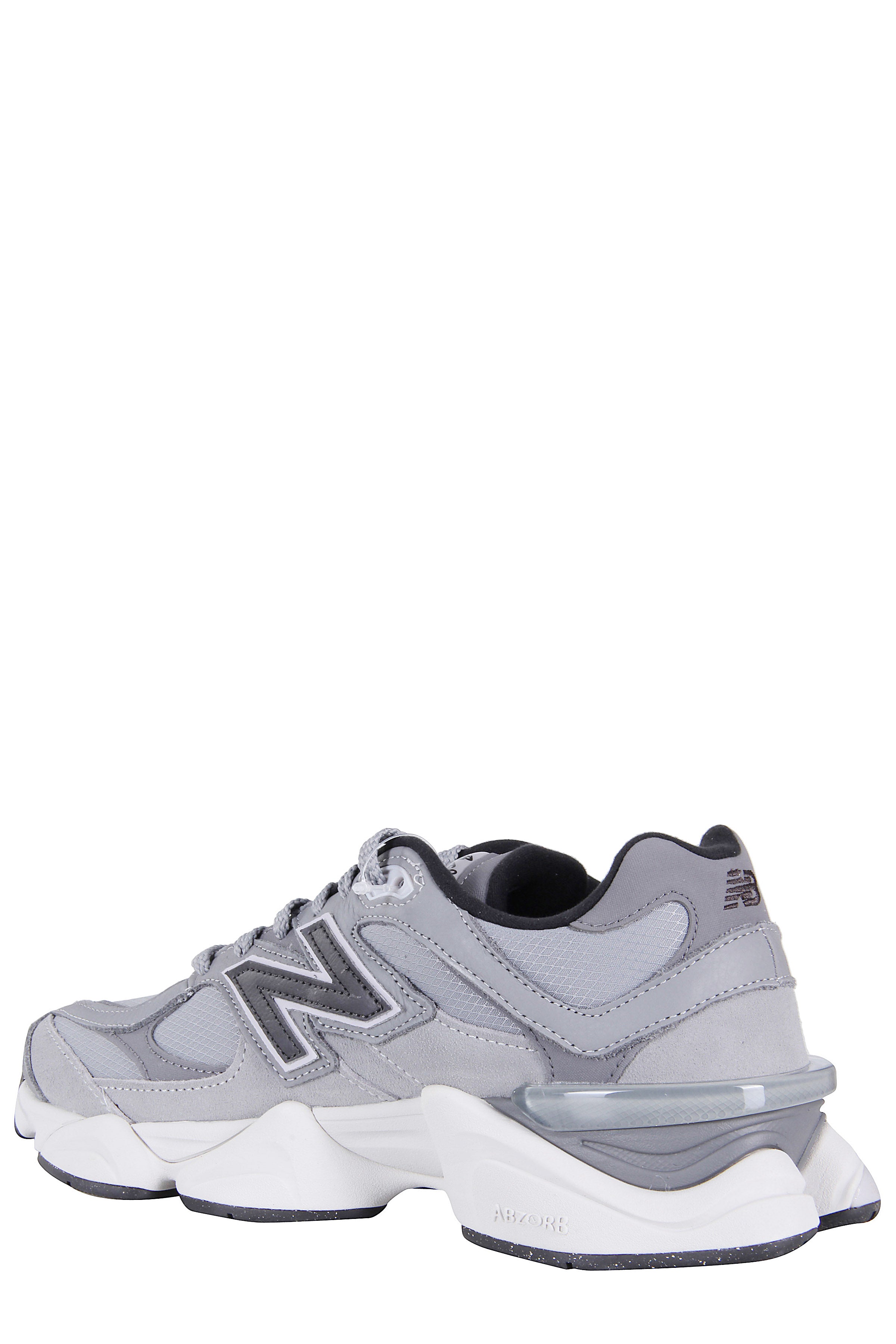 Slate Grey Suede And Mesh Sneakers