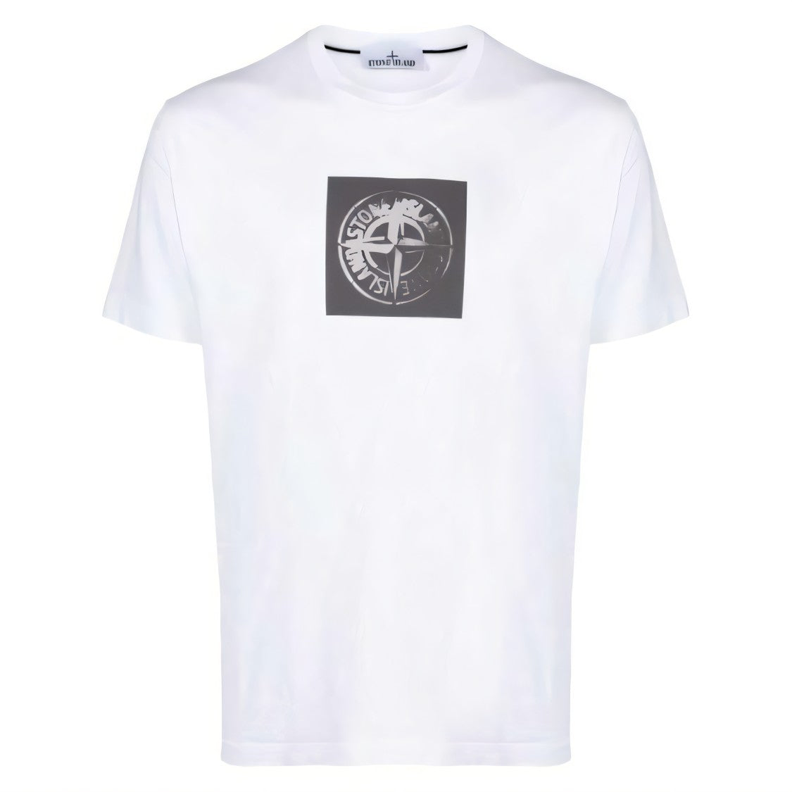 White Graphic Print Short-Sleeved T-Shirt