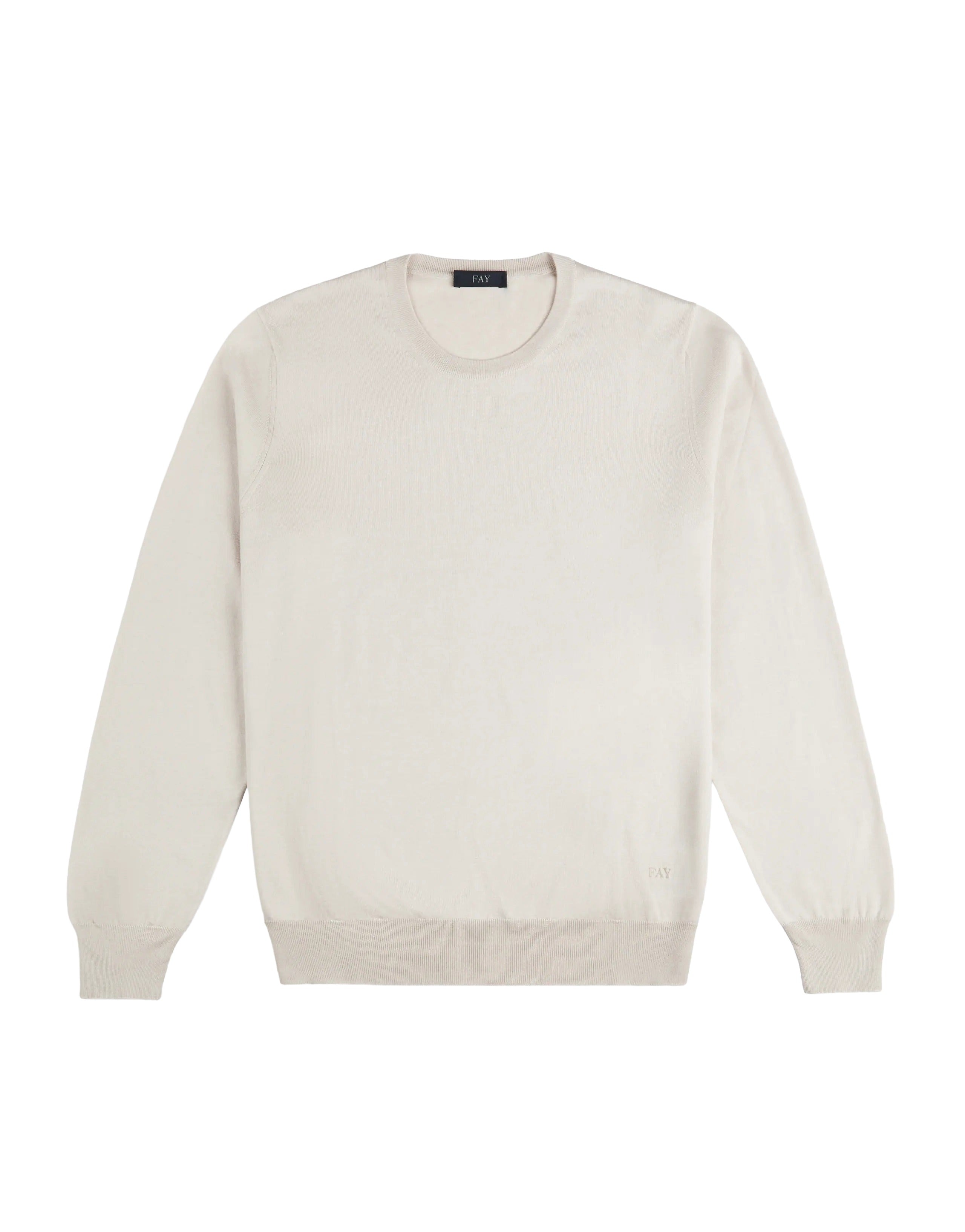 Crew Neck Knitwear in Stucco Tone