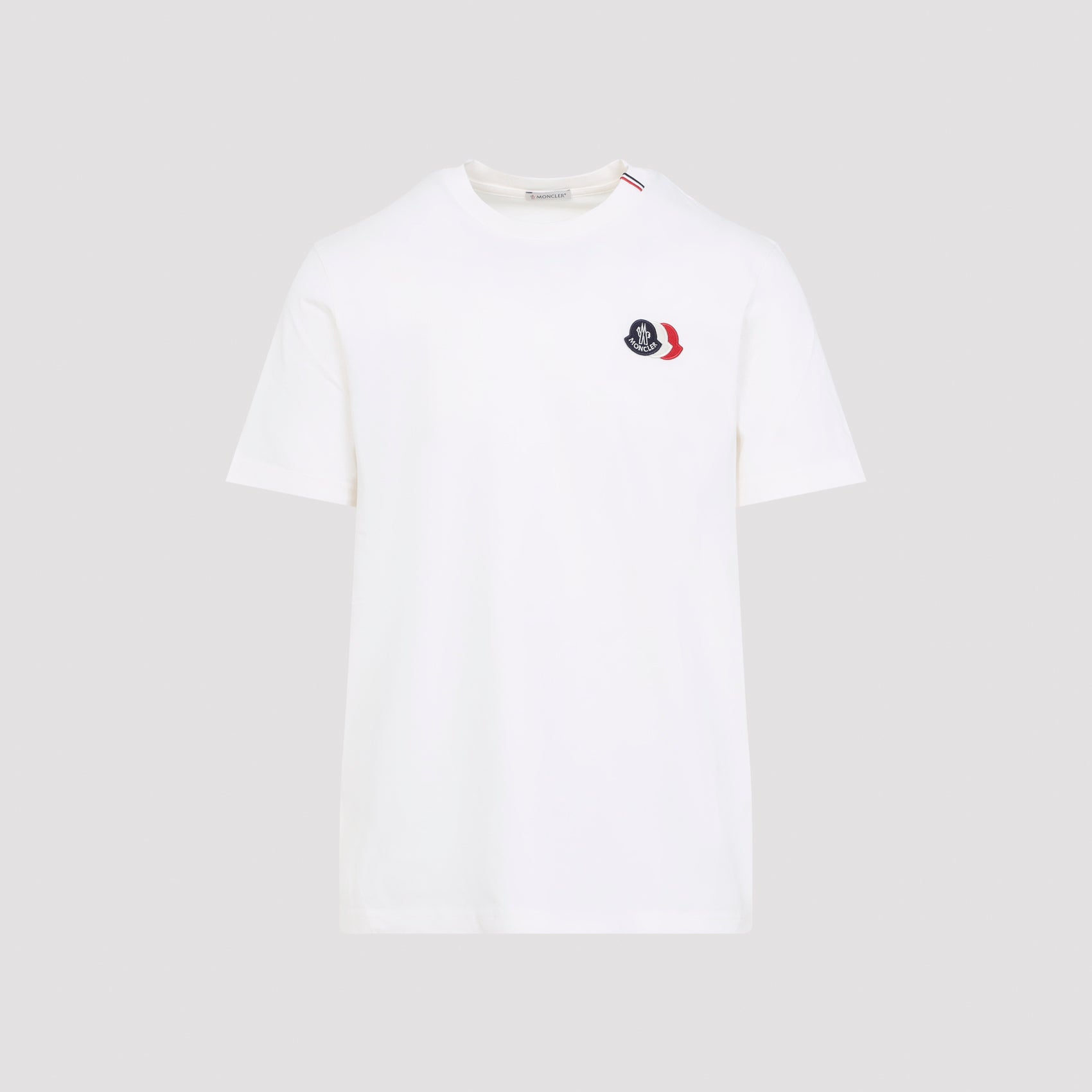 Minimalist White Cotton T-Shirt with Embroidered Logo
