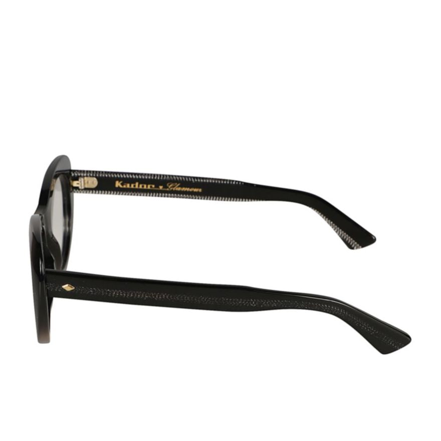 Capri New-V Rounded Frame Sunglasses with Glossy Black Finish