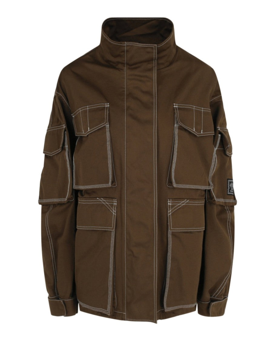 Contrast-Hood Jacket