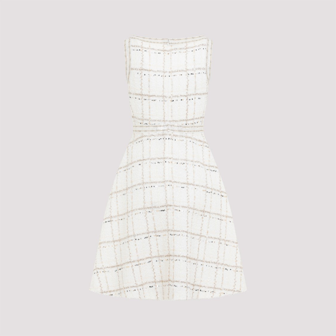 Buckle Ivory Gold Polyamide Midi Dress