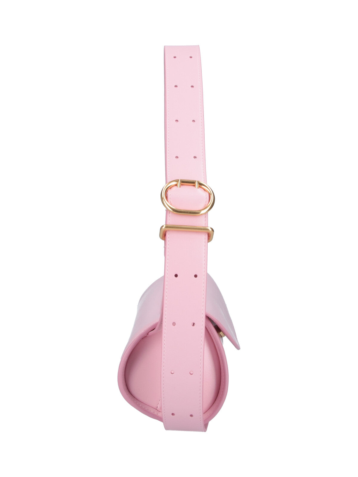 Pink Cannolo Cylindrical Leather Shoulder Bag
