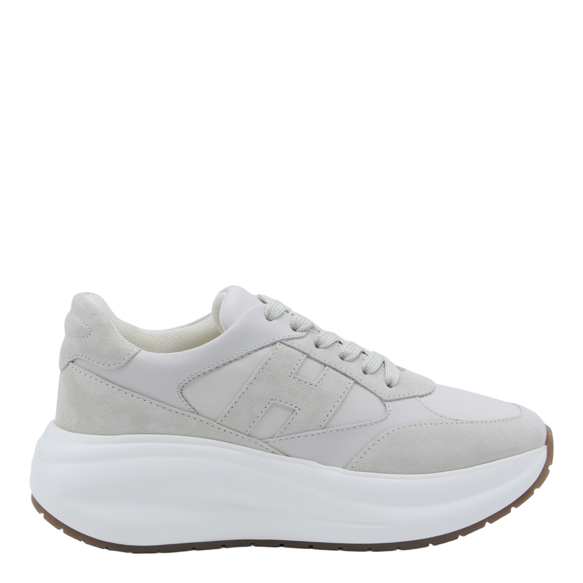 Sneakers With Sculpted White Sole