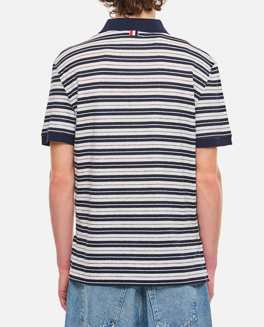 Linen Striped Polo