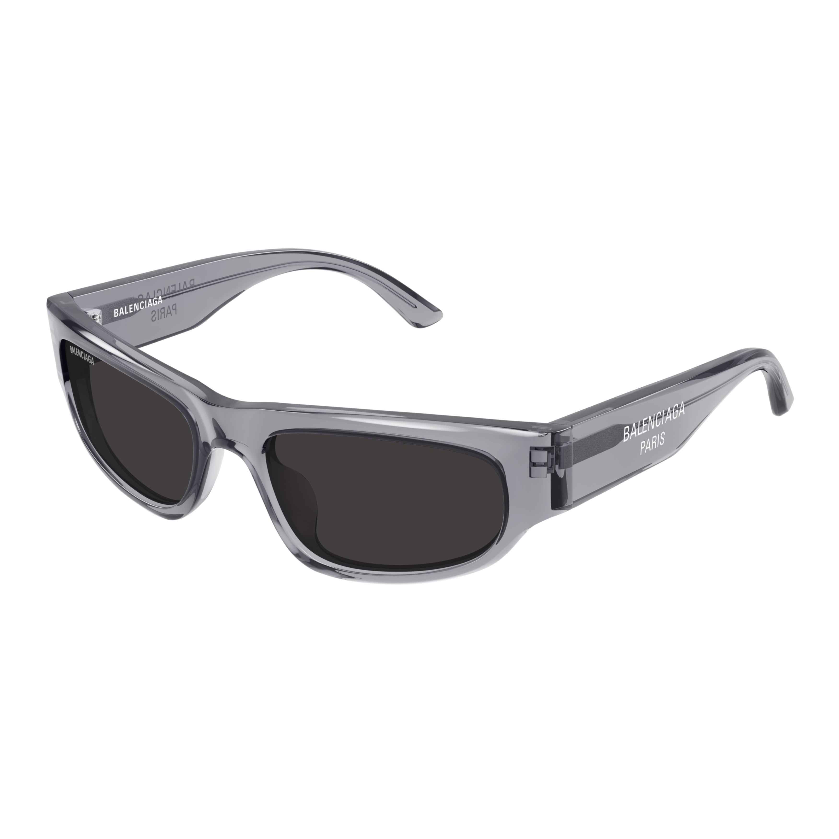 Bb0388s Translucent Smoky Grey Rectangular Sunglasses
