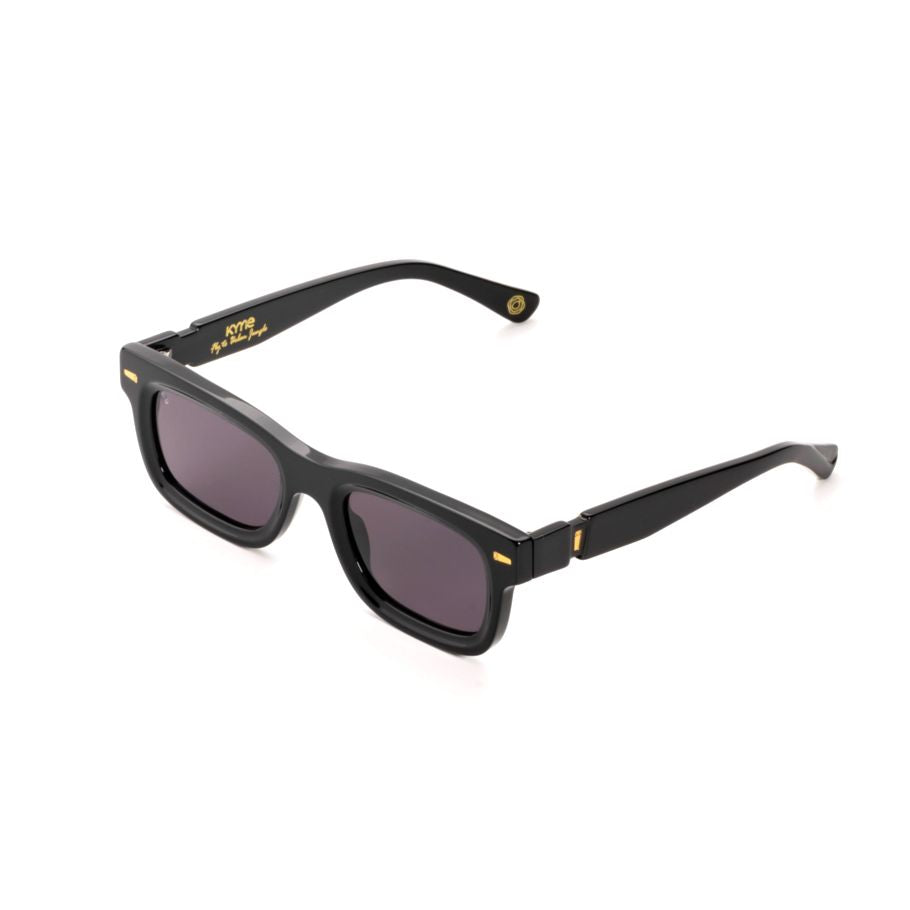 Jedi5 Bold Rectangular Frame Kyme Sunglasses with Gold Accents