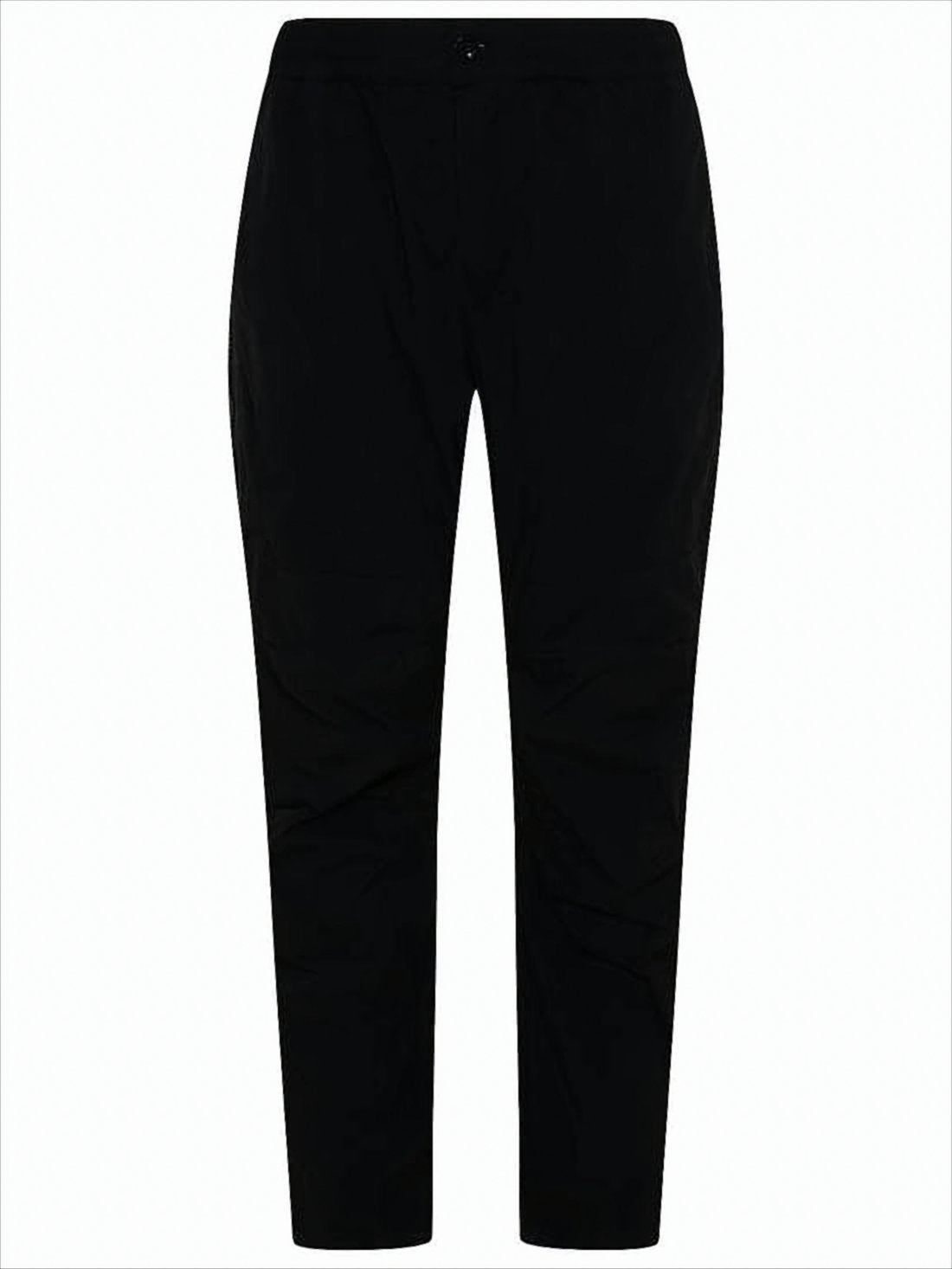 Tapered Black Jogger Pants with Design