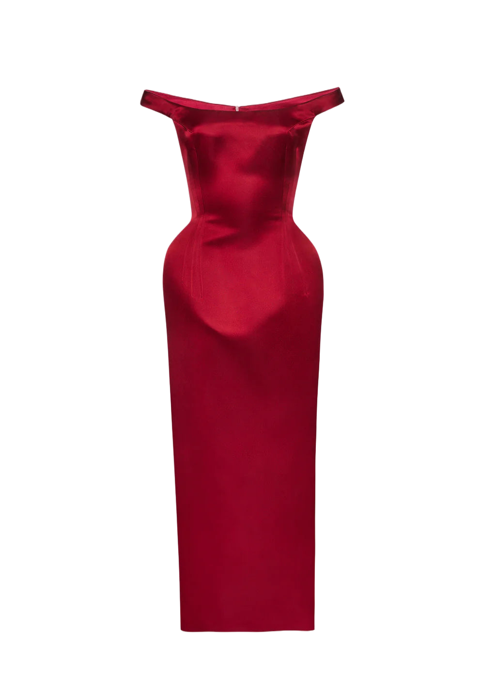 Silk Midi Dress with Fitted Bodice