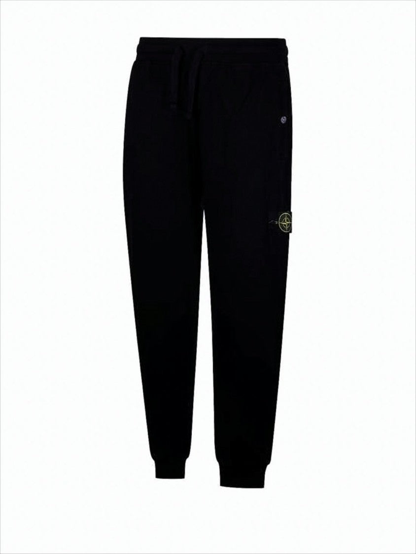 Relaxed-Fit Black Jogger Pants with Design