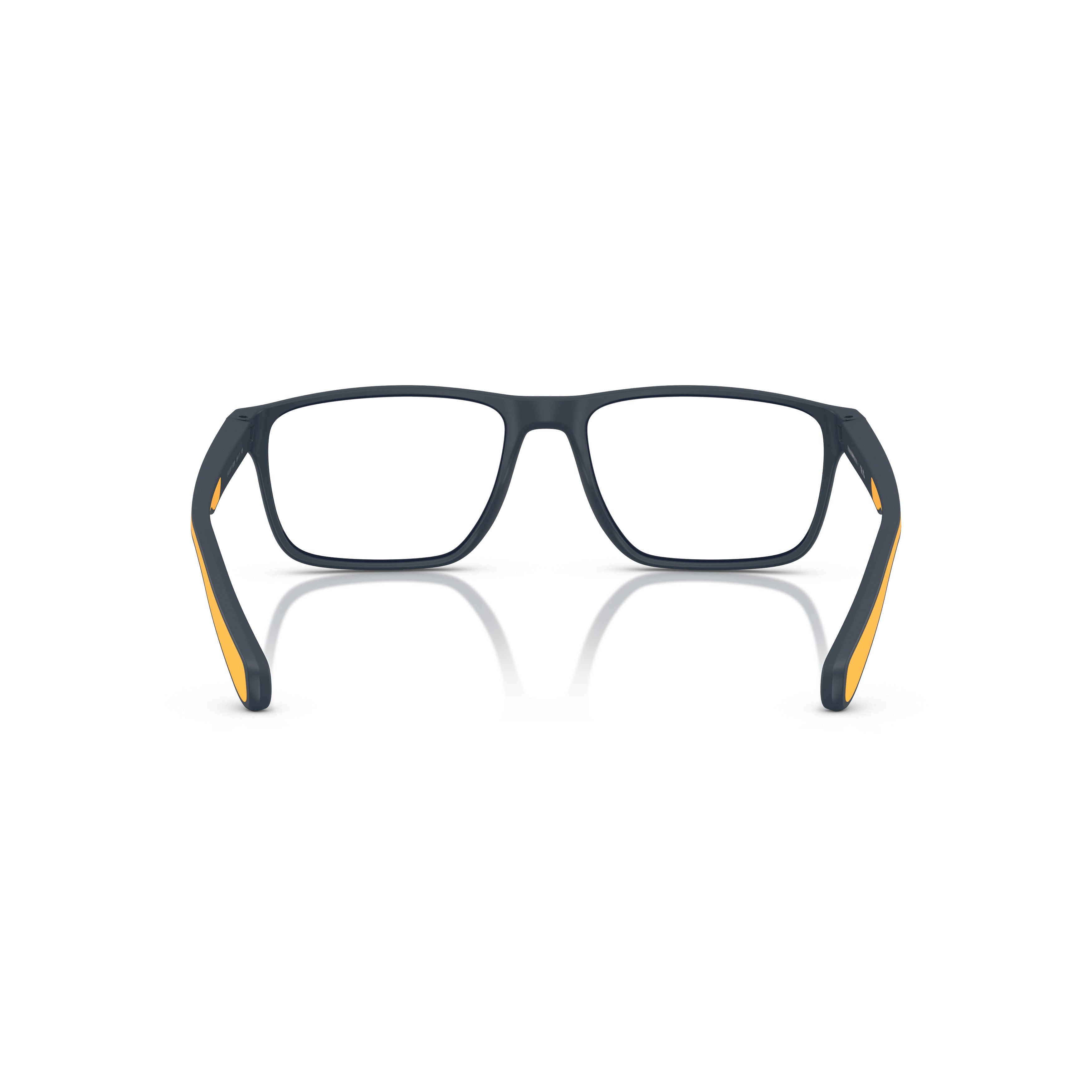 0ea3233 Rectangular Eyeglass Frames in Matte Black with Vibrant Accents