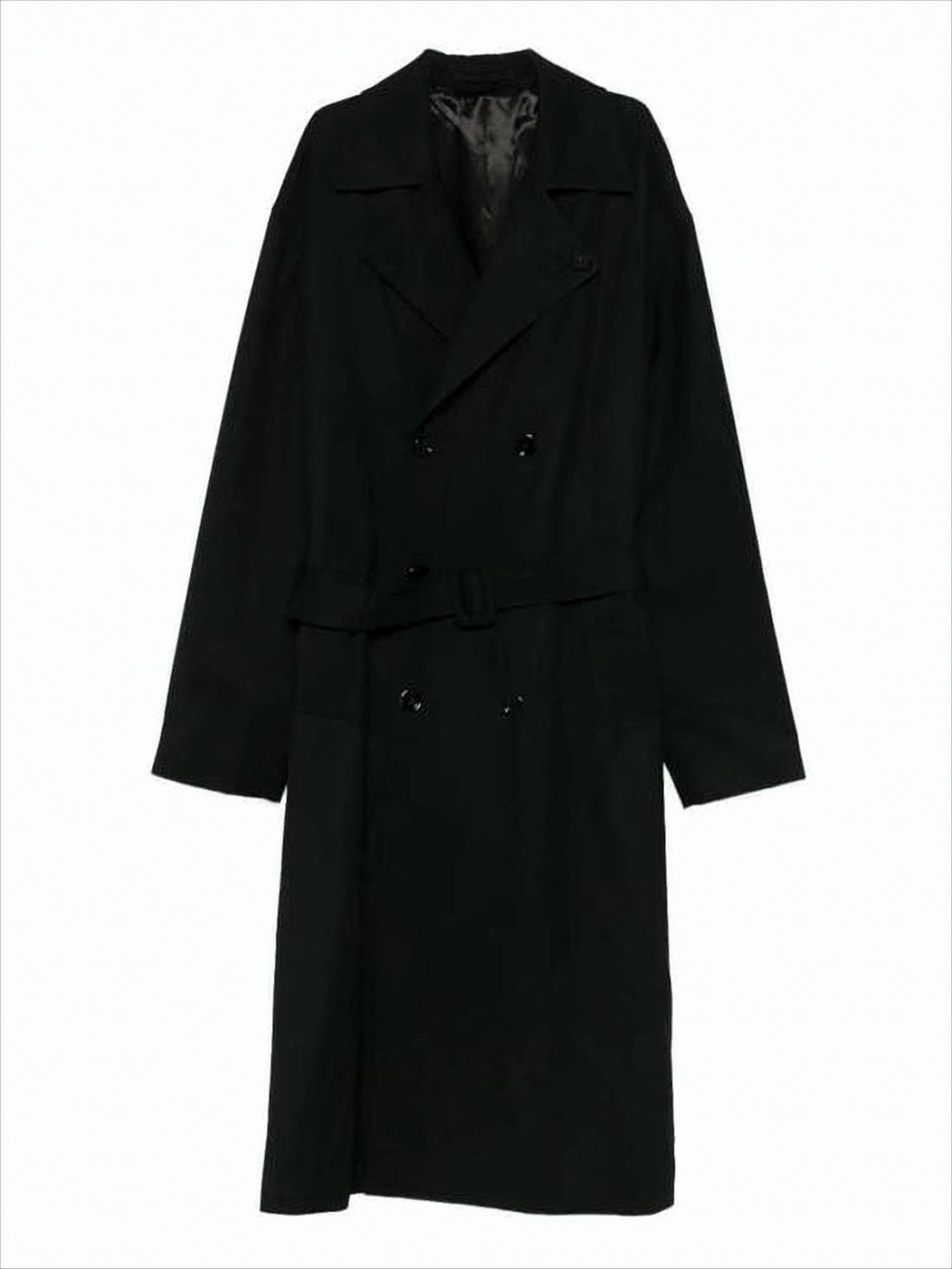 Double-Breasted Wool Coat With Tailored Silhouette