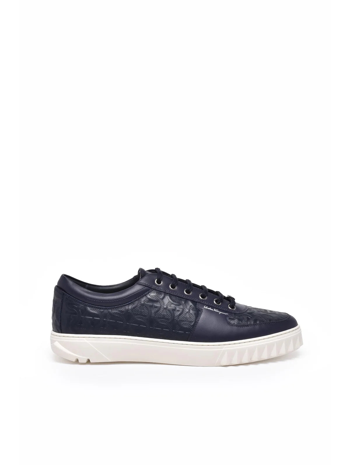 Blue Leather Sneakers