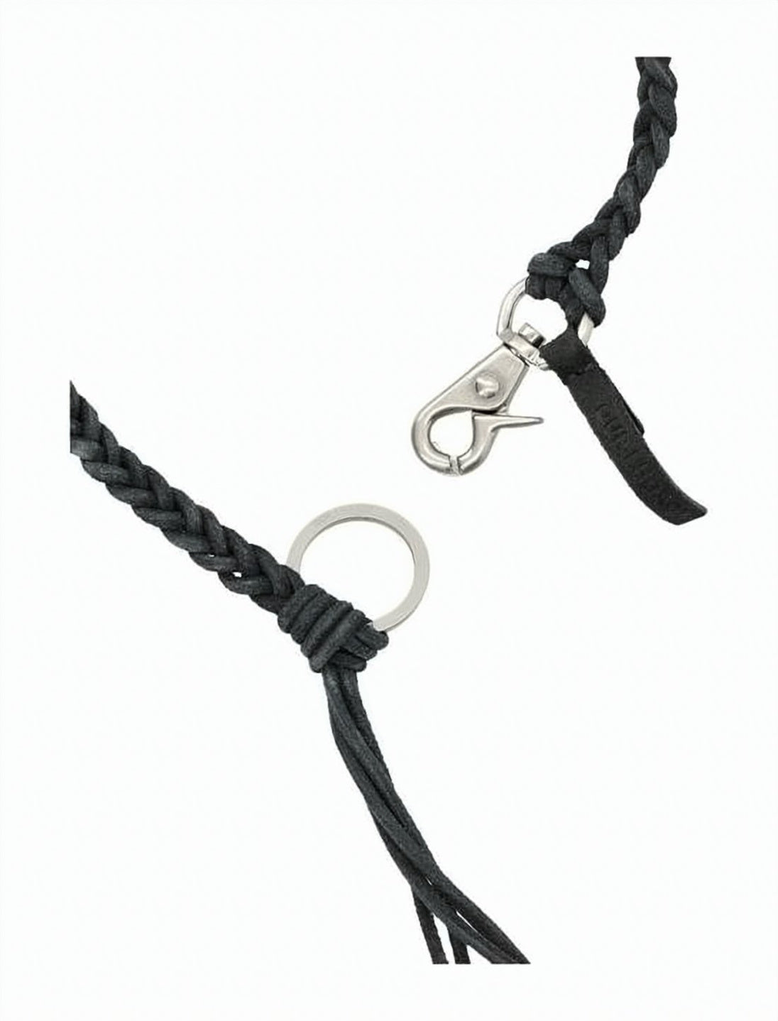 Braided Leather Accessory with Metal Clasp