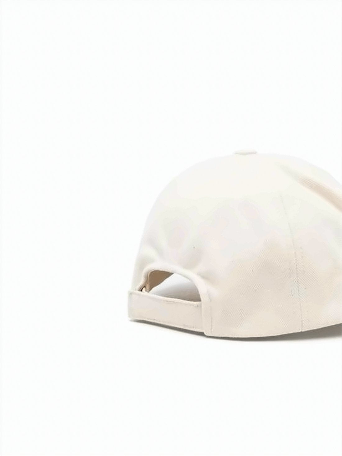 Cotton White Baseball Cap with Embroidered Detailing