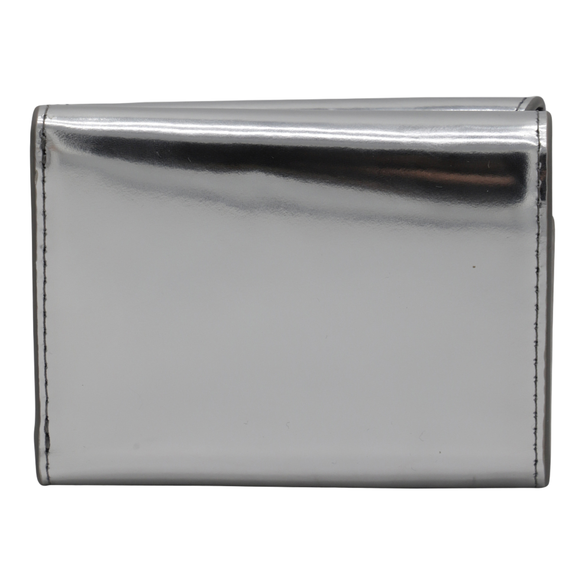 Metallic Finish Wallet with Oval Emblem