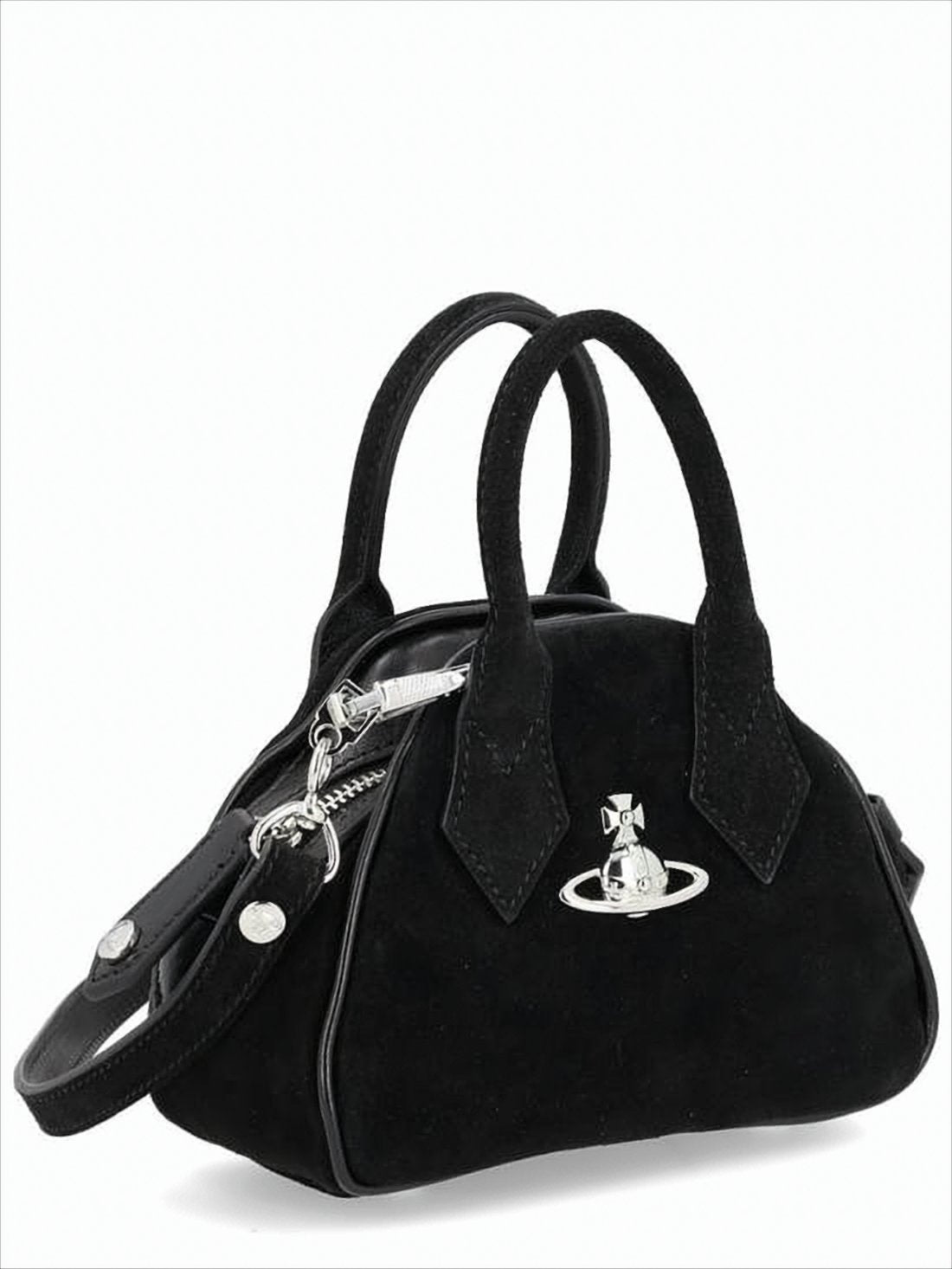 Structured Black Calf Leather Crossbody Bag