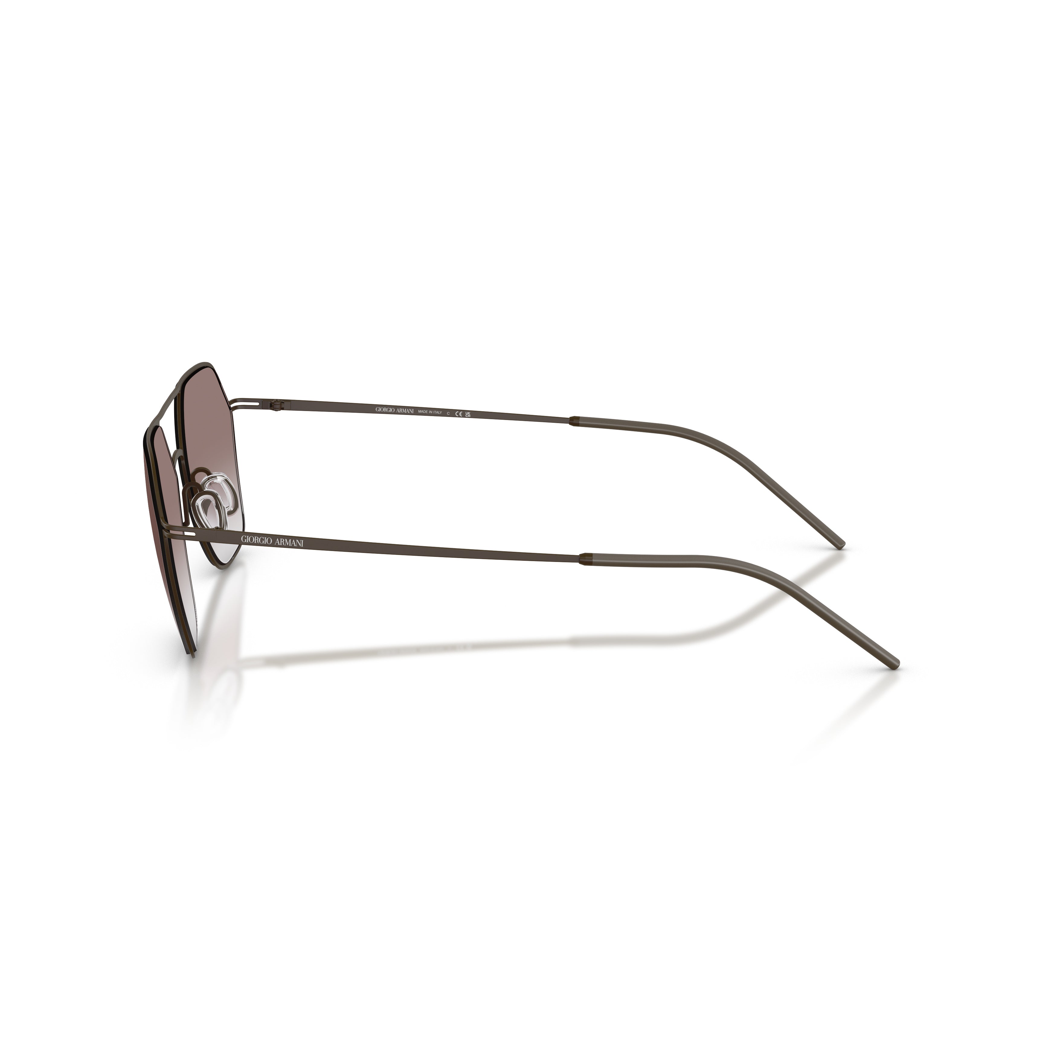 0ar6185 Geometric Frame Sunglasses with Double Bridge Design