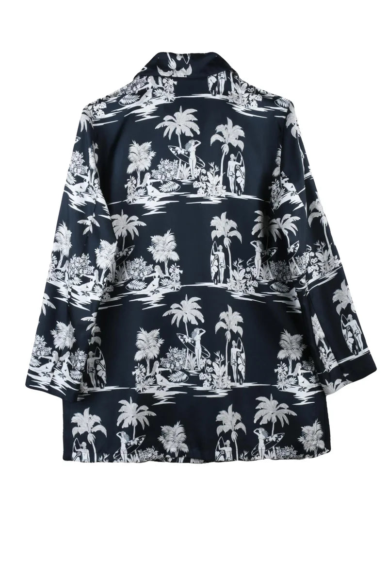 Dionigi Pajama Shirt - Black/White