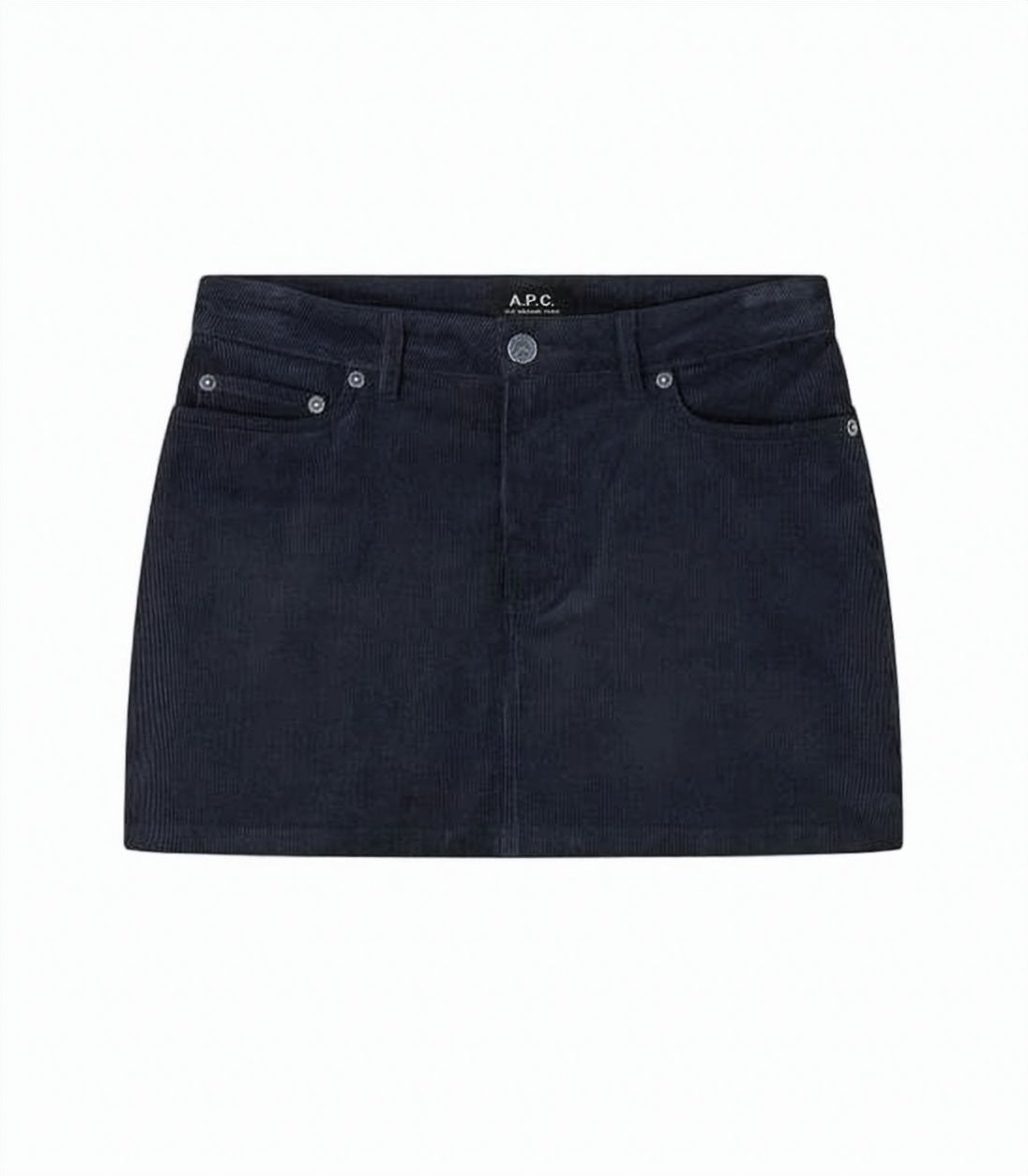 Corduroy Short Skirt with Five-Pocket Design