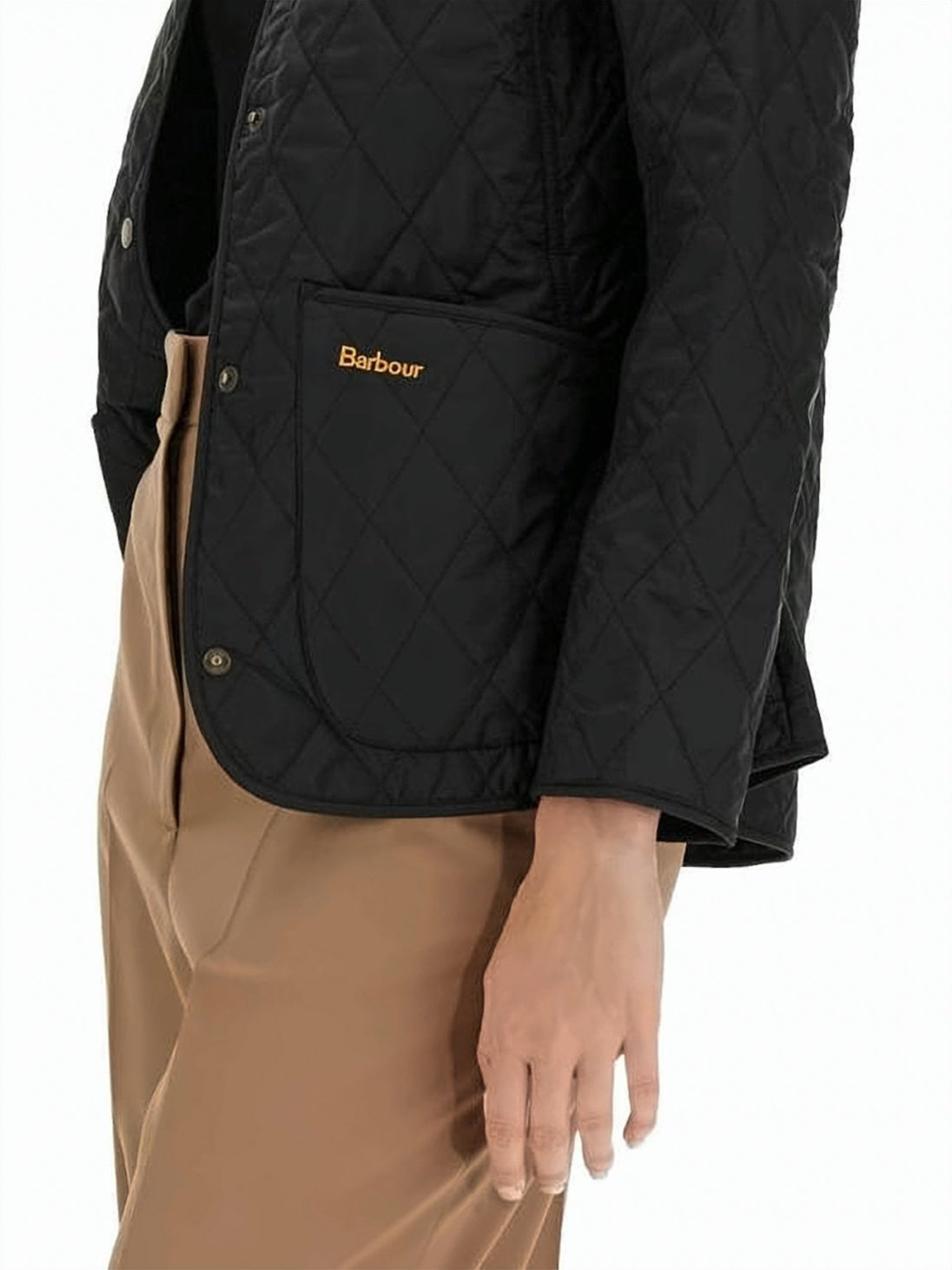 Navy Annadale Quilted Diamond Pattern Jacket