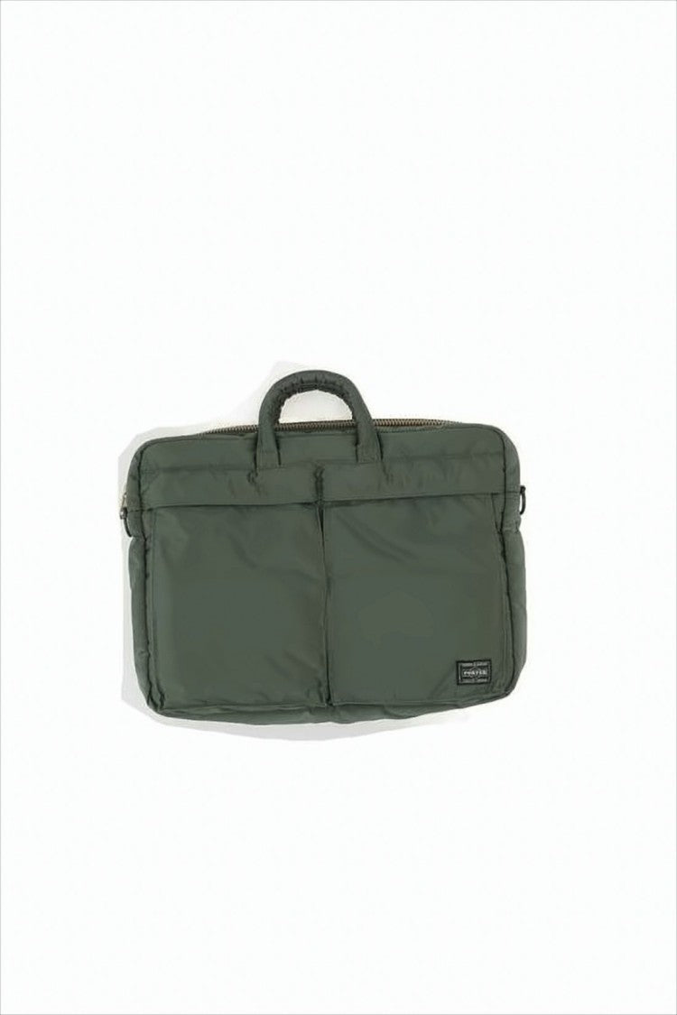 Rectangular Nylon Tote Bag with Zippered Pockets