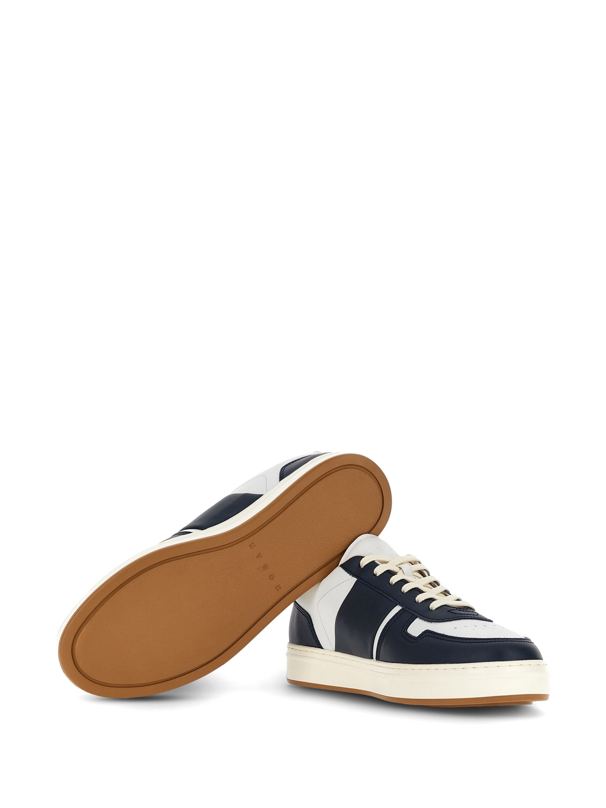 White Minimalist Nappa Leather H-TV Sneakers