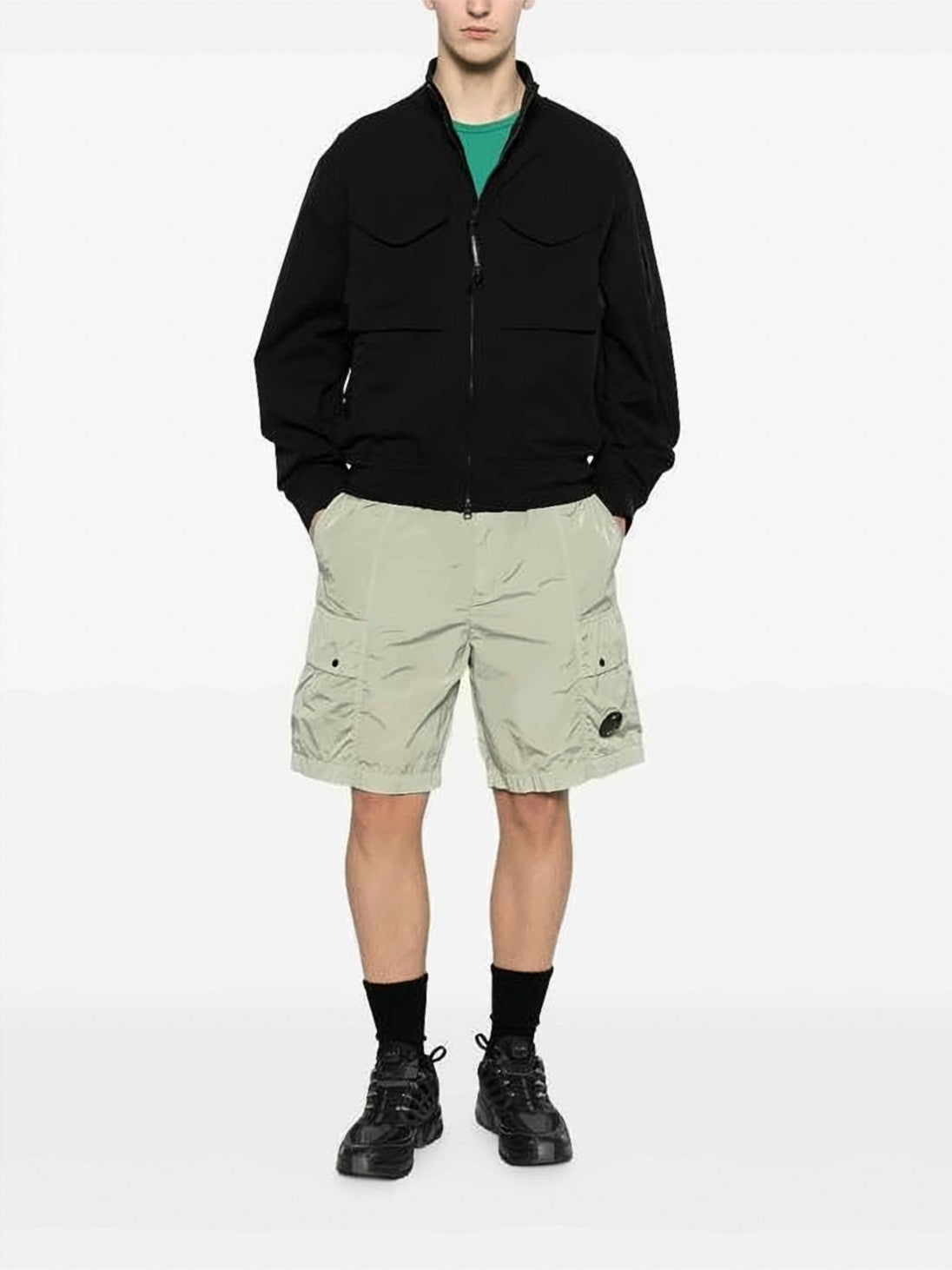 Zip-Closure Minimalist Jacket with Flap Pockets