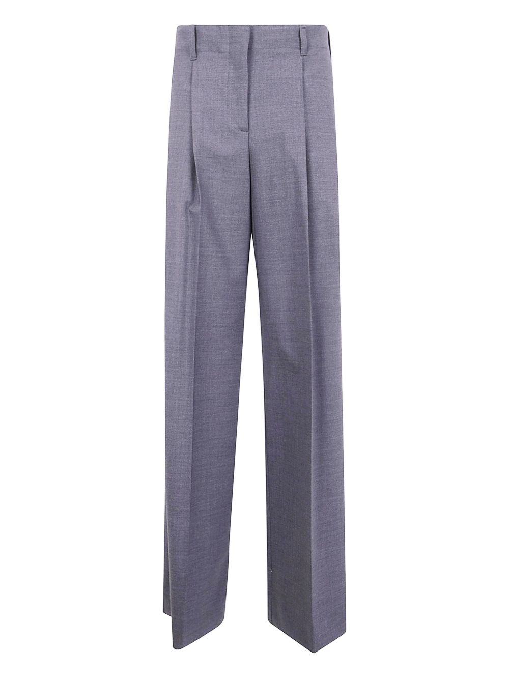 Charcoal Grey Trousers With Front Pleats