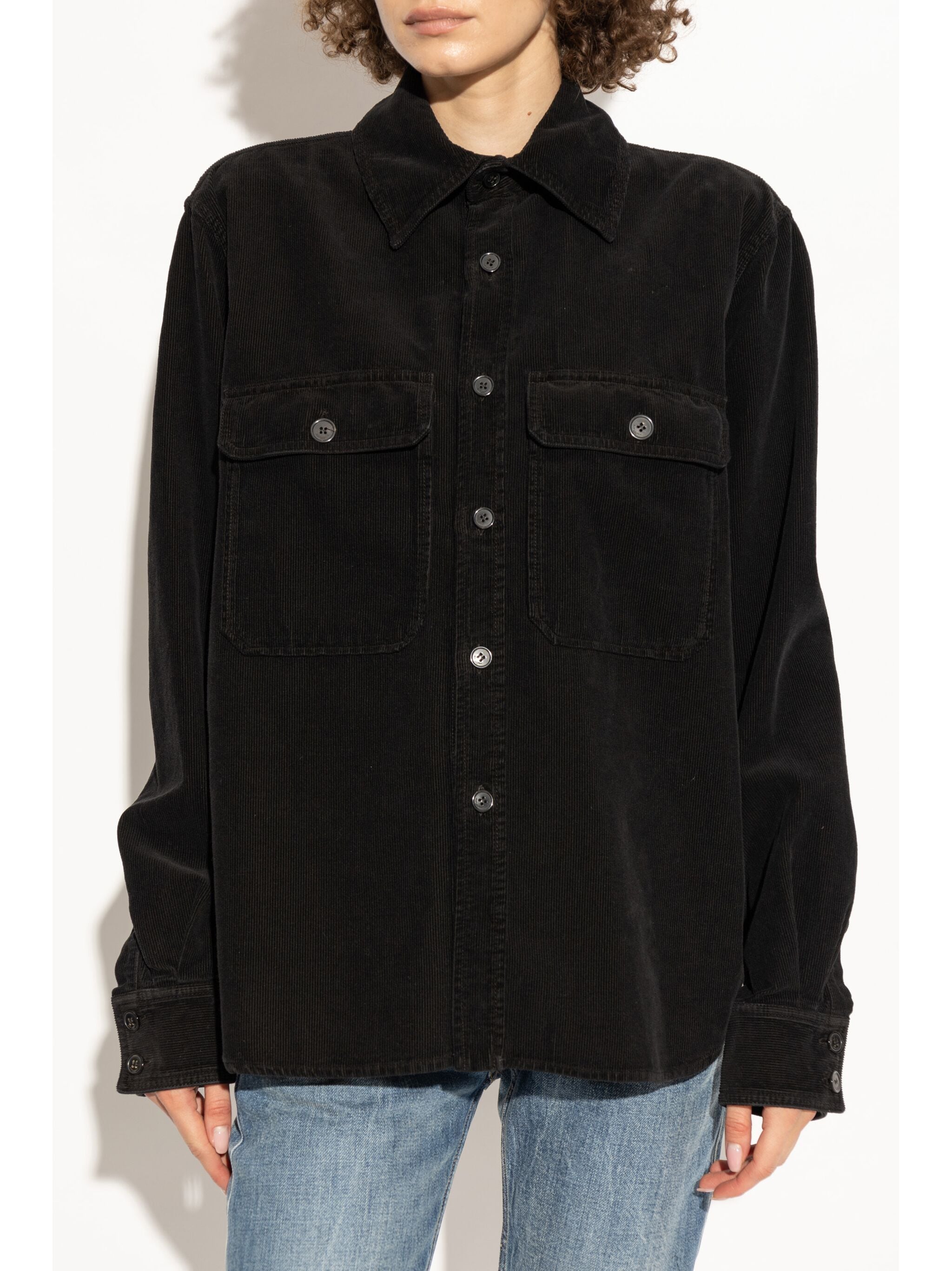 Black Fall Overshirt Corduroy Shirt