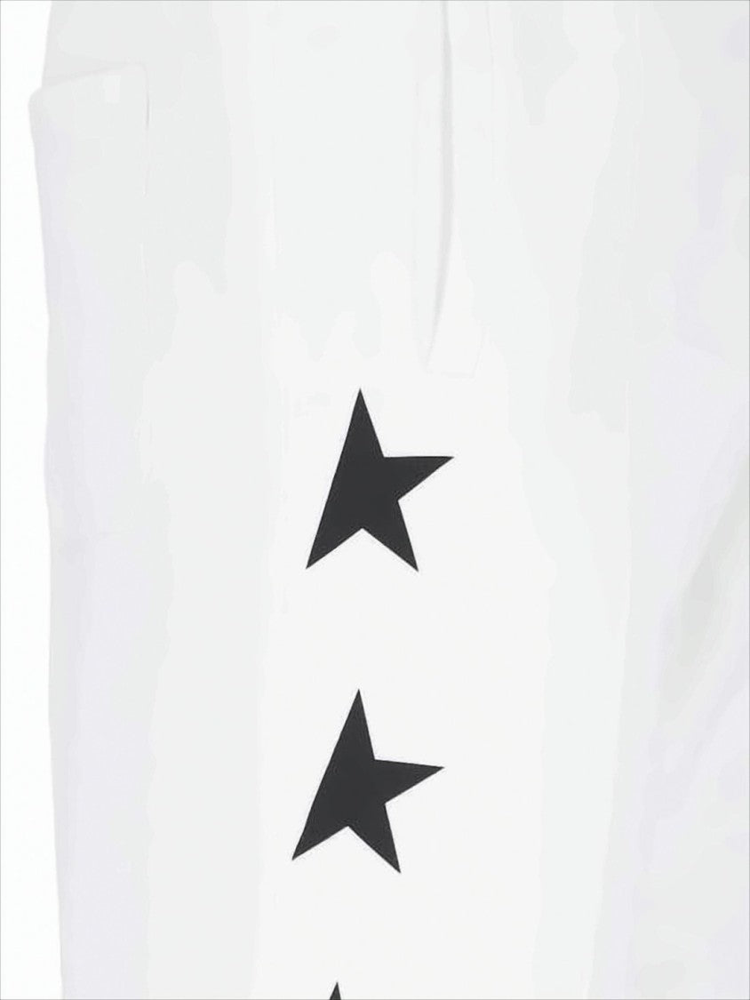 Relaxed Fit Cotton Joggers with Bold Star Detail