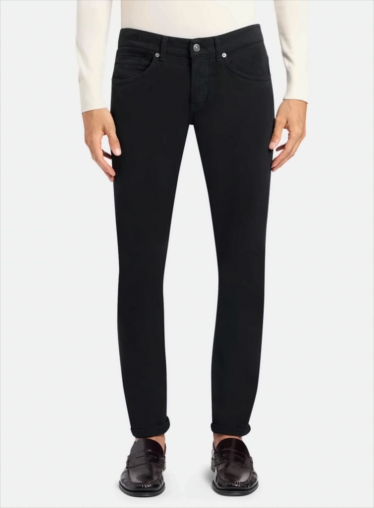 Spodnie dżinsowe George o fasonie slim-fit, czarne