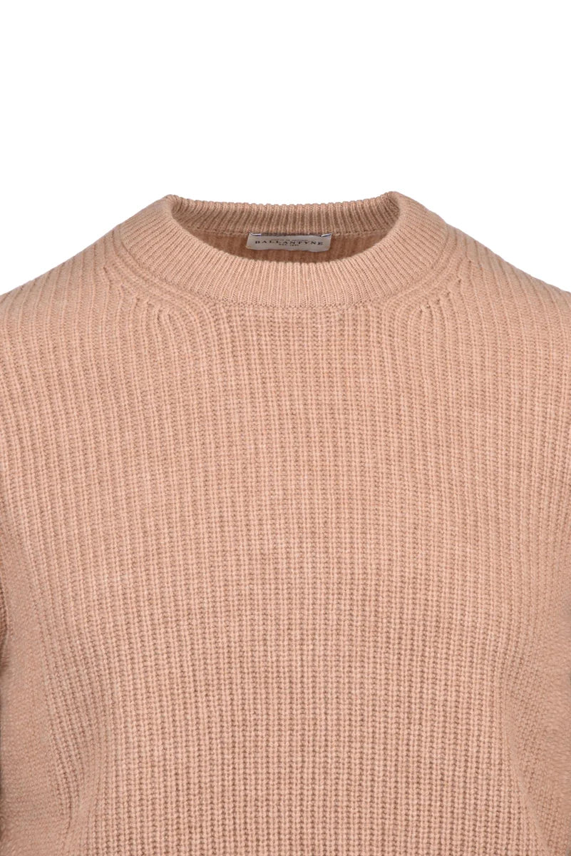 Ribbed Wool Sweater - Beige