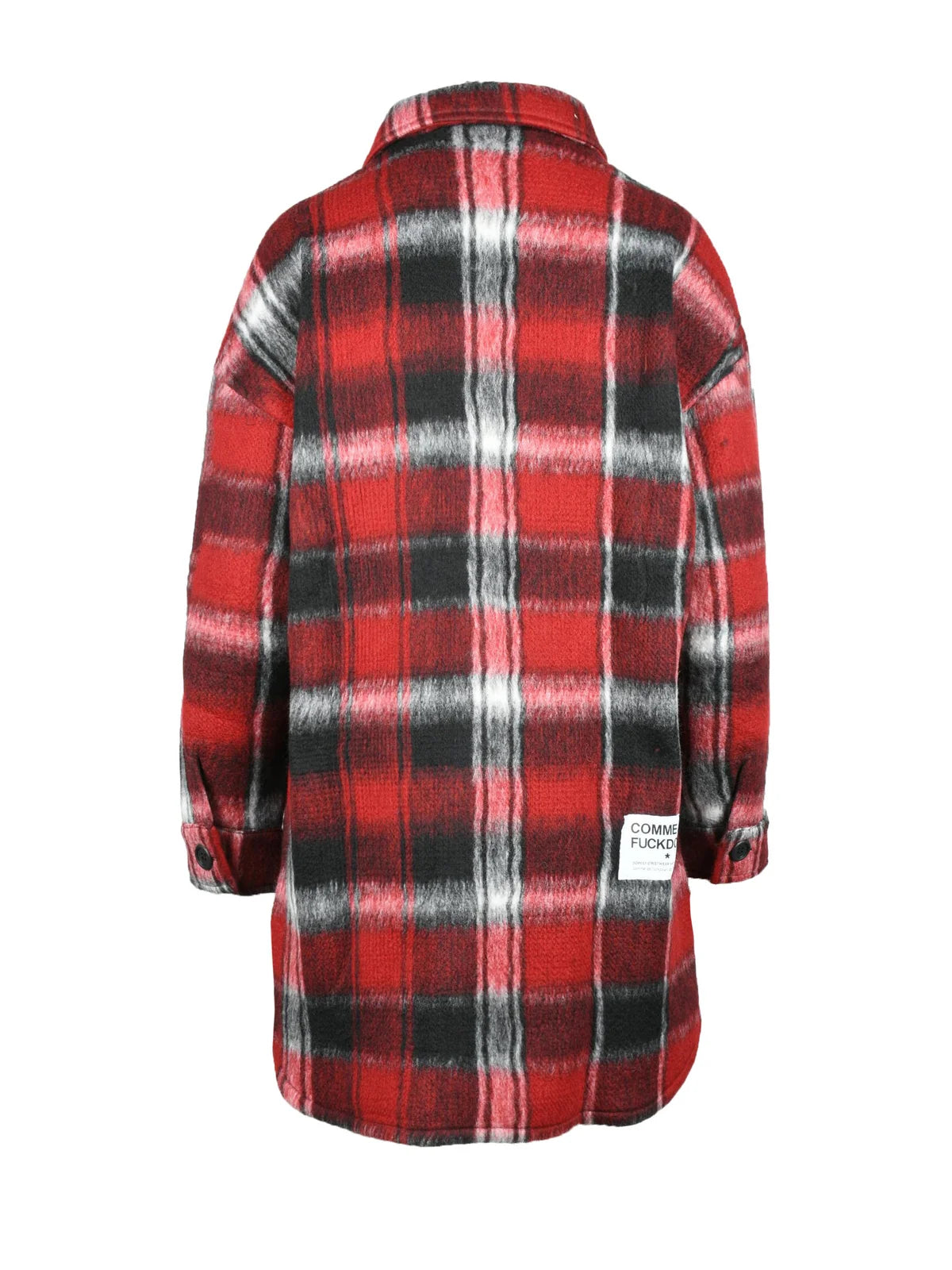 Black/Red Polyester Acetate Wool Shirt
