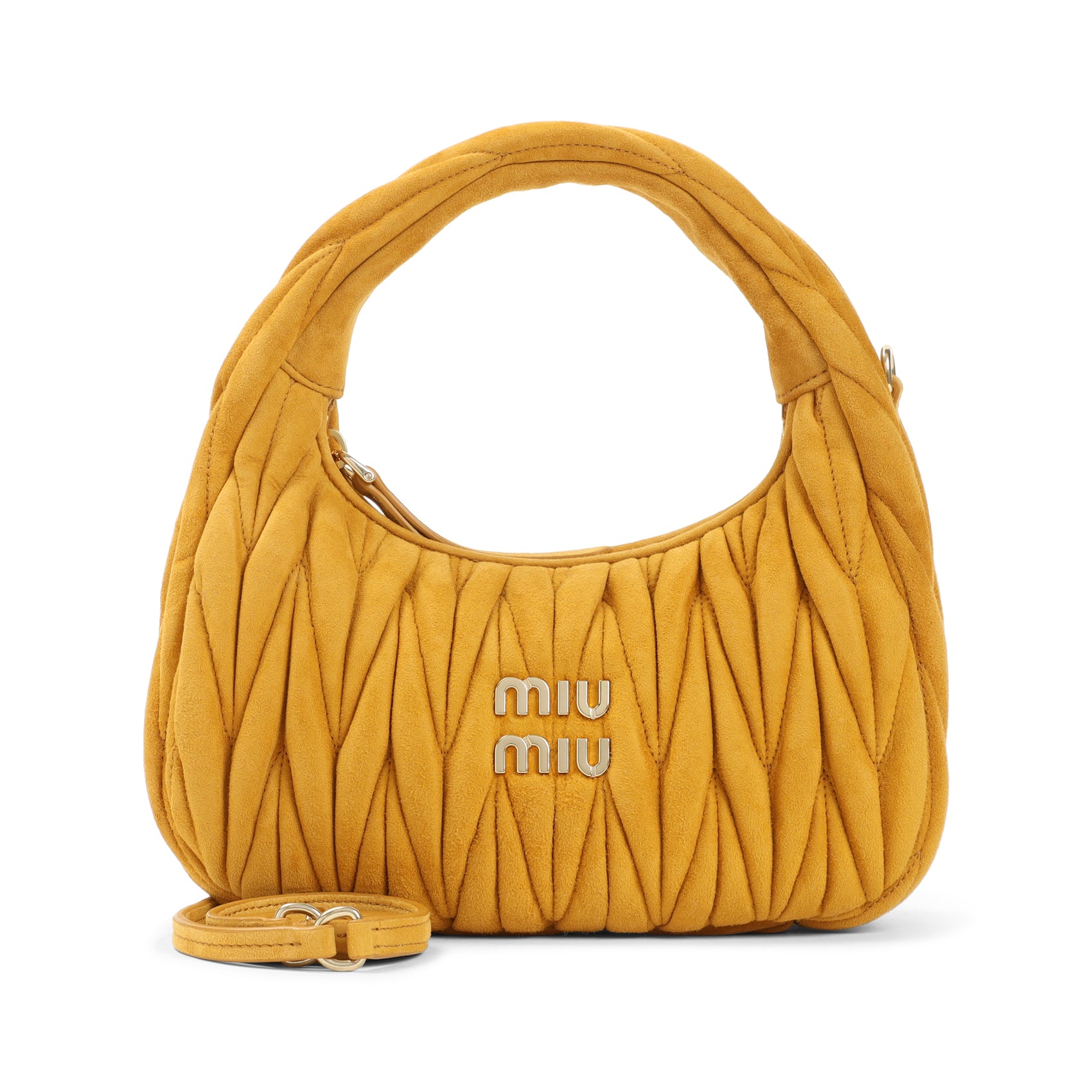 Quilted Yellow Lamb Leather Shoulder Bag