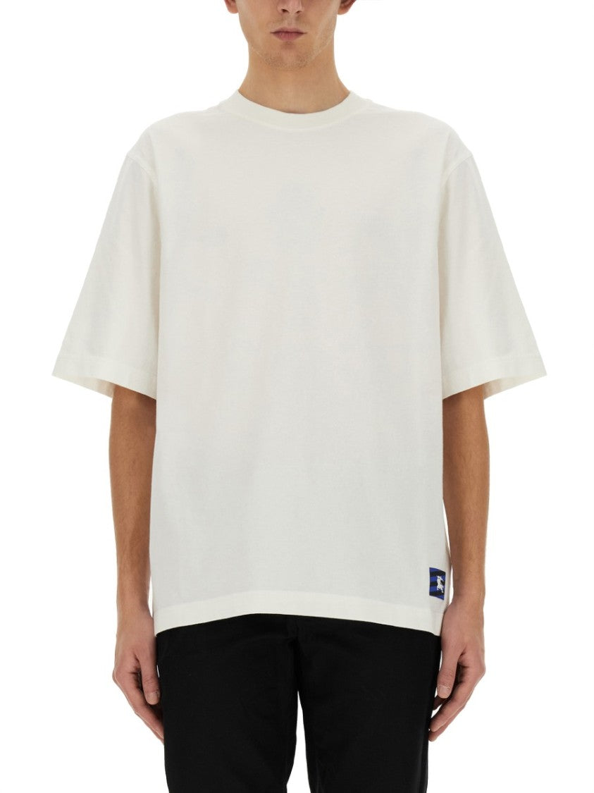 Regular Fit Cotton T-Shirt With Subtle Hem Patch