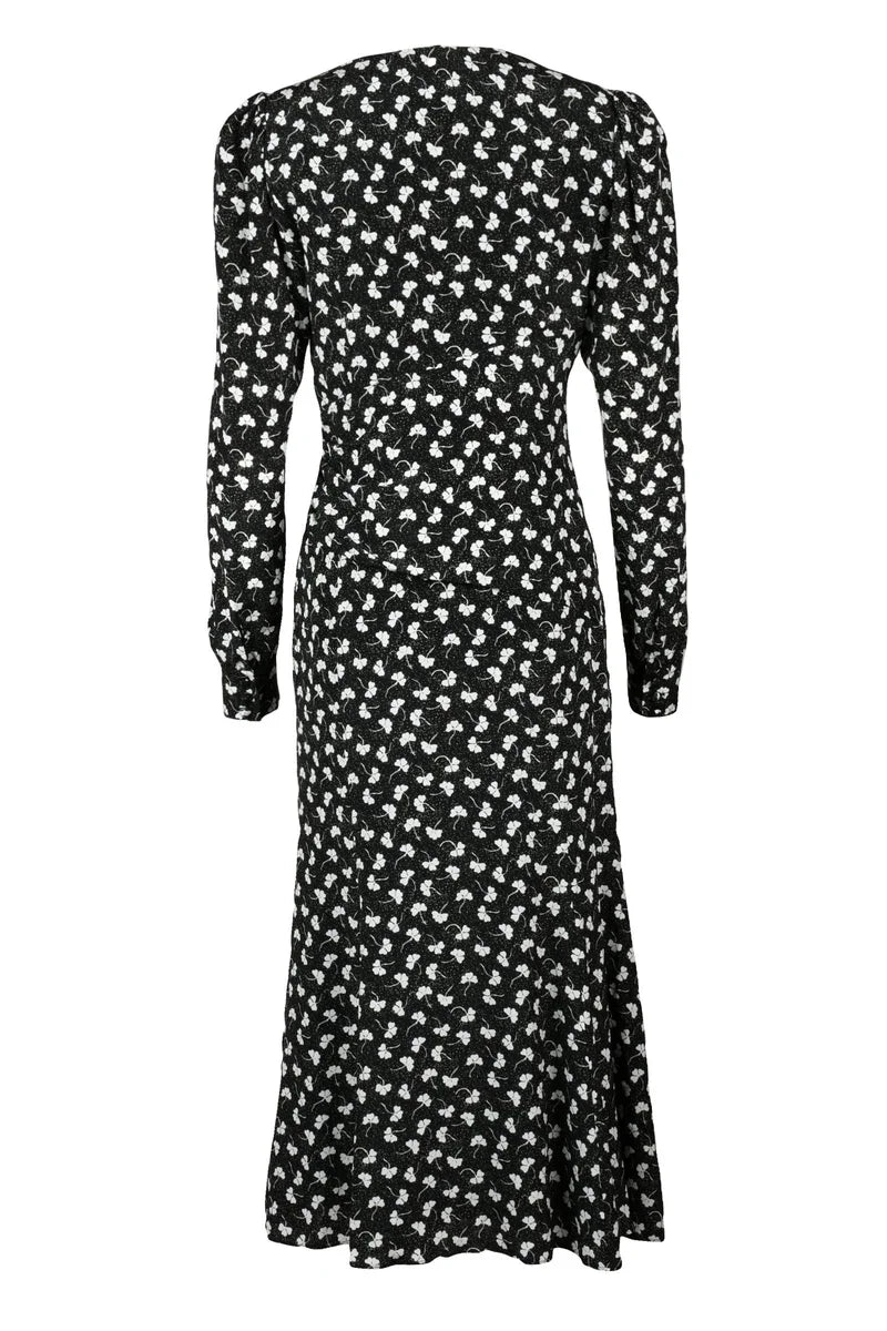 Long Mermaid Dress - Black/White