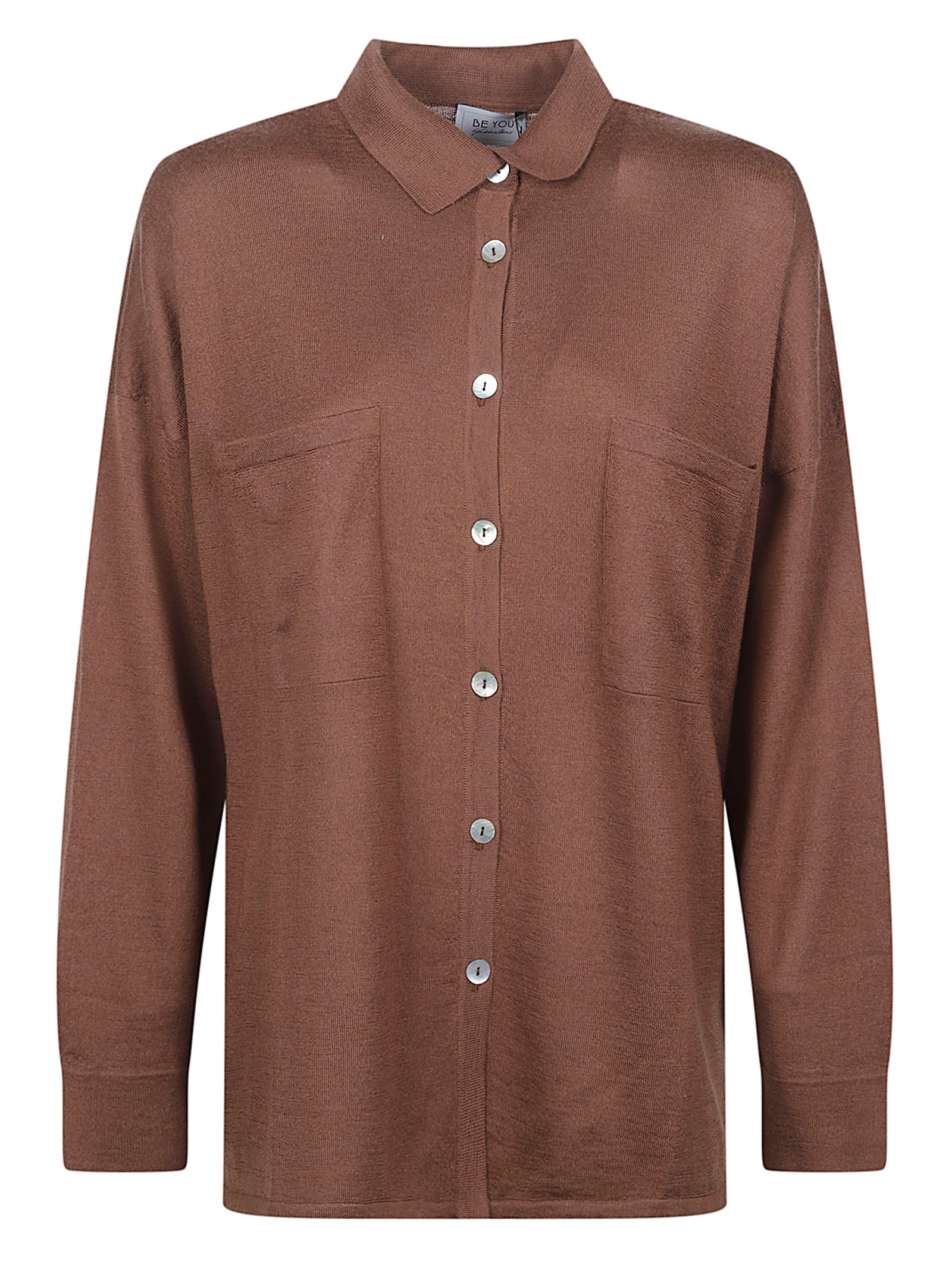 Loose-Fitting Brown Shirt