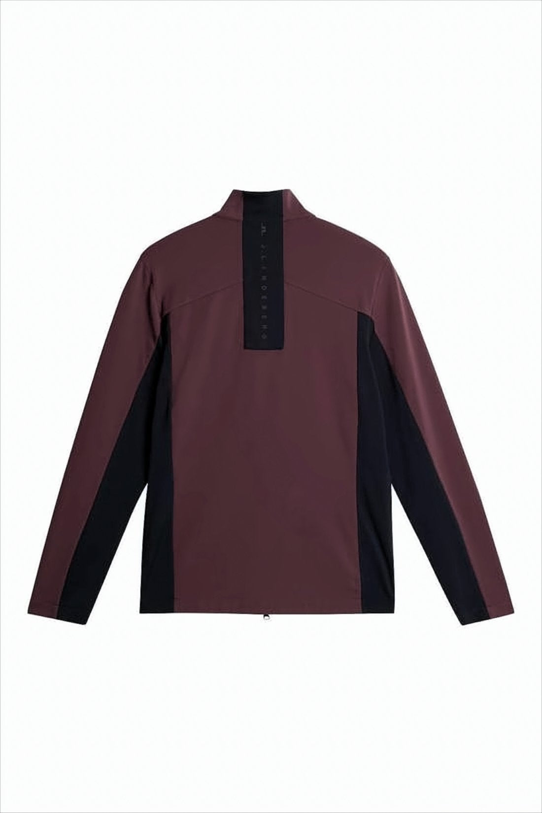 Color-blocked Burgundy Jacket with Black Accents