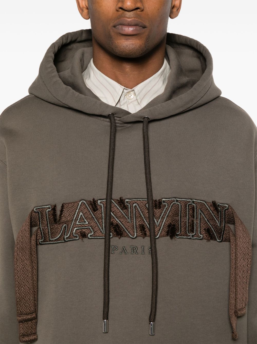 Dark Olive Green Cotton Jersey Hoodie