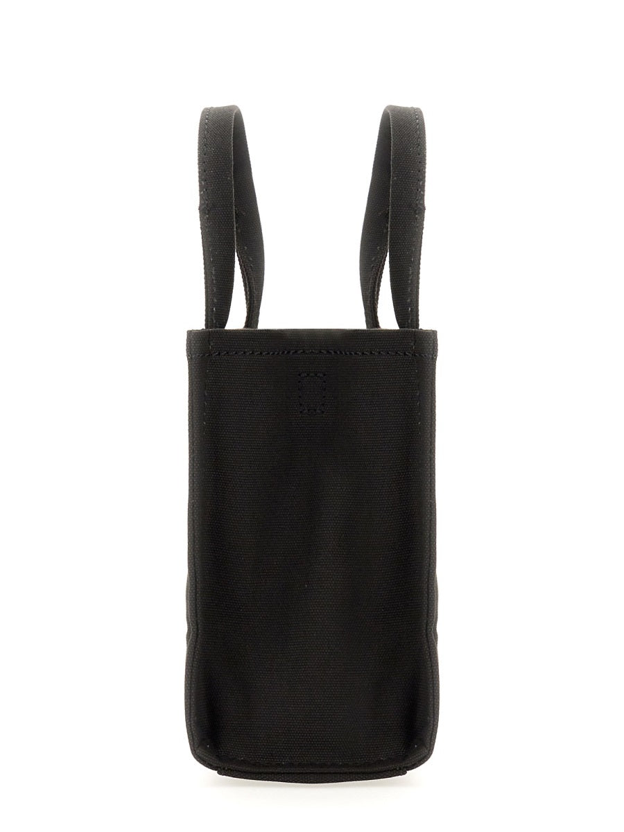Black Cotton Canvas Small Logo Tote Bag